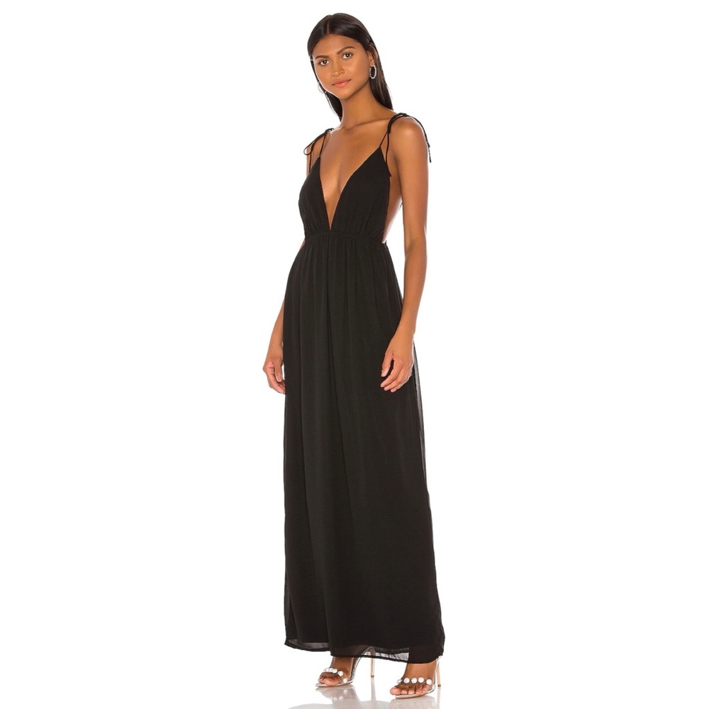 Superdown backless Natasha Maxi Dress in Black